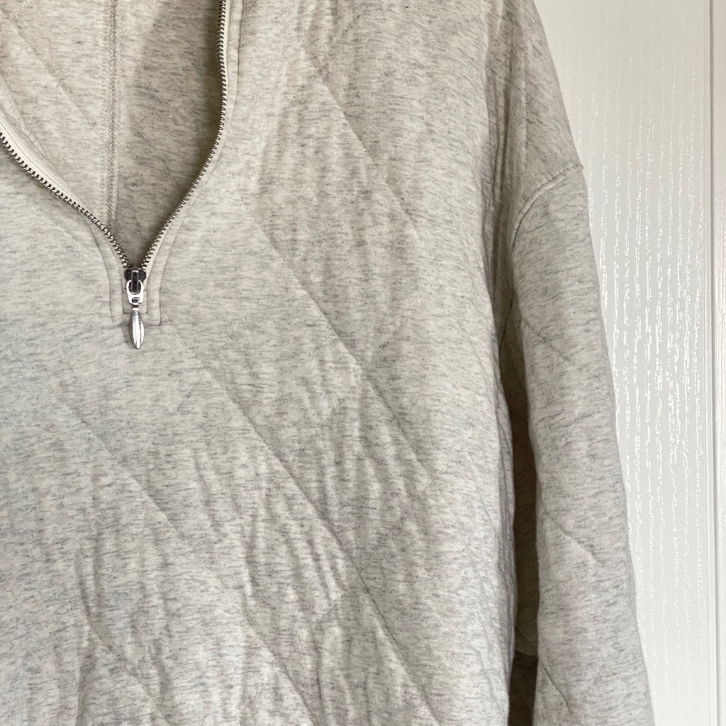 Soft Quilted Half Zip Pullover